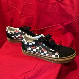 VANS off the wall checkered and cherries tennis shoes